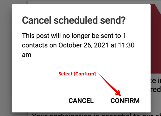 Cancel Scheduled Post 2of2